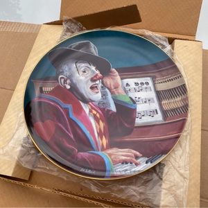 Jim Holland signed plate, clown edition limited